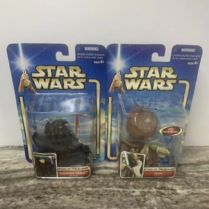 Star Wars Attack Of The Clone Yoda/Luminara Unduli Jedi Master Action Figures - Picture 1 of 8