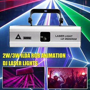 2W/3W ILDA RGB Animation LED DJ Laser Light Party Lighting Disco Stage Lights 