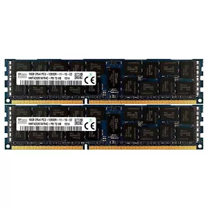 PC3-12800 2x16GB DELL POWEREDGE R320 R420 R520 R610 R620 R710 R820 Memory Ram - Picture 1 of 1