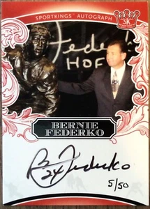 2020 Sportkings Bernie Federko Autograph Red #A44 SP /50 Auto HOF Blues - Bild 1 von 3