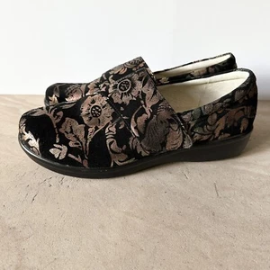 Alegria Comfort Shoes Lauryn LAU-557 Women Black Suede Copper Multi Metallic 42 - Picture 1 of 8
