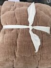 Pottery Barn Cozy Cloud Handcrafted Quilted 2-piece Standard Shams Rosewood