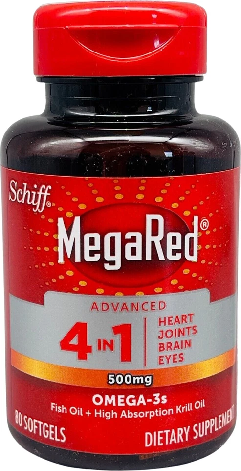 Schiff 4 in 1 500mg Omega 3 Fish Oil - 80 Softgels