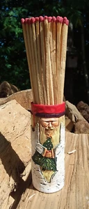 Weihnachten Weihnachtsmann im Relief Keramik Streichholzhalter langer Stab Streichhölzer Streichholz - Bild 1 von 9