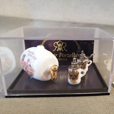 accessori in miniatura boccali botte Oktoberfest Porcellana casa delle Bambole - Immagine 1 di 4