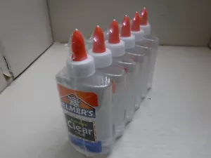 ( Lot Of 6 ) Elmer's Clear Washable Liquid Glue, 5 Oz. Each , Safe, Non-Toxic - Picture 1 of 7