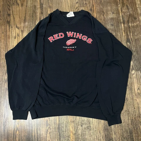 Vintage Lee Sports NHL Detroit Red Wings Lightweight Sweatshirt Large L Cover