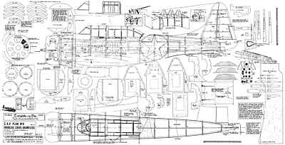 Douglas Dauntless plan set r/c scale - Image 1 of 2