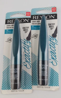 2 PACK EXACTIFY REVLON LIQUID LINER EXACTIFY WHEEL TIP 24HR 104 MERMAID BLUE - Image 1 of 4