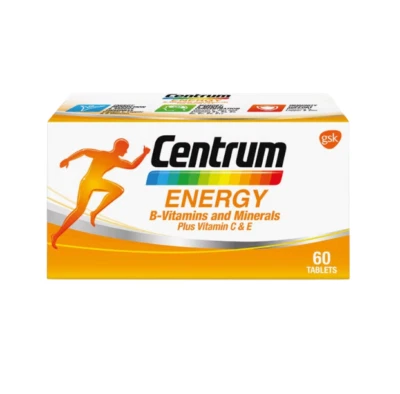 1x Centrum Energy 60 Tablets B Vitamins with Minerals Vitamin C & E Multivitamin - Image 1 of 4