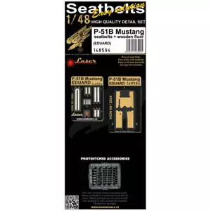 Cinturones de seguridad Mustang HGW 1/48 P-51B + piso para kit Eduard - 148594 - Imagen 1 de 2