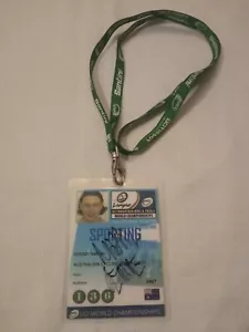 Nathan Rennie's 2005 UCI World Championships Rider Pass - Livigno - Autographed - Bild 1 von 1
