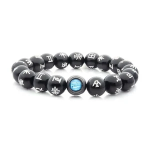 Marvel BLACK PANTHER WAKANDA FOREVER Kimoyo Blue 20 Beads w/Glass Dome BRACELET - Picture 1 of 5