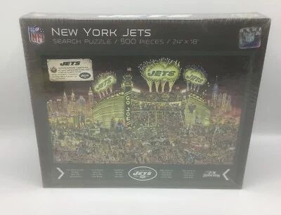 New York Jets-NFL Football-Find Joe Journeyman-500 Piece Puzzle-NEW SEALED - Image 1 of 4