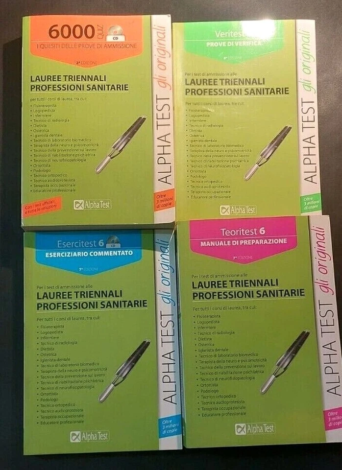 ALPHA TEST PROFESSIONI SANITARIE - KIT COMPLETO 6 - Ottime condizioni - Immagine 1 di 1