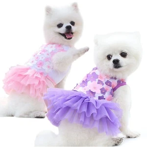 Dog Princess Dress Pet Birthday Clothes Soft Tutu Skirt for Cat Puppy Party - Picture 1 of 21