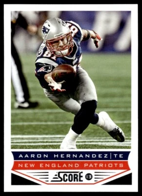 2013 Score Aaron Hernandez New England Patriots #128 - Image 1 of 2