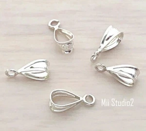 Kleine Kaution mit offenem Parallelring, 925er/s offene Schleife Anhänger Charm Halter B03s  - Bild 1 von 2