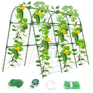 Cucumber Trellis for Raised Bed,47.2x47.2 inch U-Shape Garden Trellis for - Picture 1 of 7