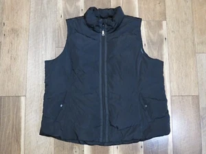 Gilet imbottito Lands’ End donna nero imbottito con zip intera taglia 2X 20W-22W - Foto 1 di 10