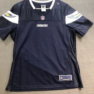NFL PRO LINE LA CHARGERS BLANK FOOTBALL JERSEY womens Sz Medium NWOT - Picture 1 of 5