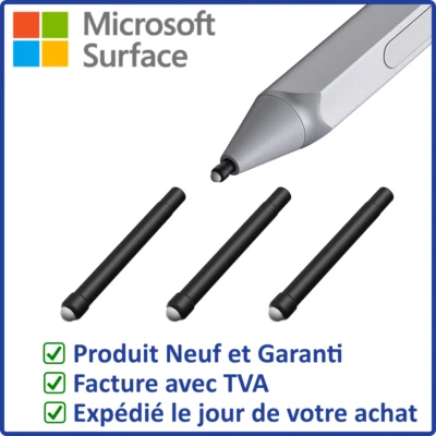 ONLYTECH LOT DE 3 POINTES DE RECHANGE DU STYLET DE LA MICROSOFT SURFACE PRO 4 / 5 / 6 / 7
