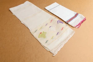 Vintage Textile Antique Homespun Towels Bread Proofing Cloth Cover Rustic 1940s. - Picture 1 of 14