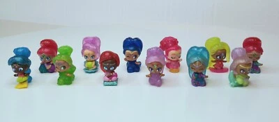 Lote de 12 mini figuras cintilantes e brilhantes Teenie Genie mix cabelo cintilante Nickelodeon - Imagem 1 de 3