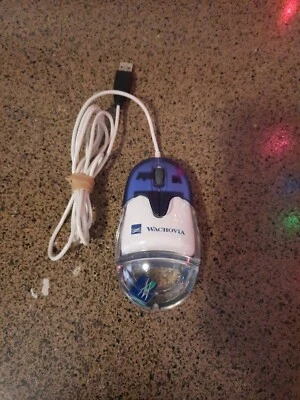 Vintage Aqua Water Globe Usb Mouse Rare Wachovia Bank - Image 1 of 3