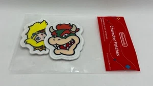 Authentic Nintendo Character Peach and Bowser Iron On Promo Patches New/Sealed - Picture 1 of 1