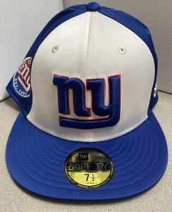 New York Giants Throwback Satin 59FIFTY Gorra Ajustada 7 1/2 NFL Retro New Era - Imagen 1 de 7