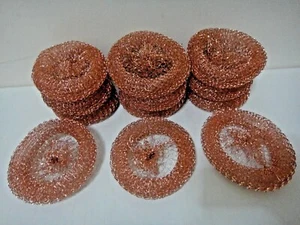 24 Pack Copper Coated Scourers Scrubber Pad Used for Dishes Pans Ovens FREE SHIP - Picture 1 of 4