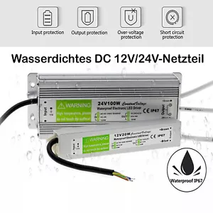 LED Trafo Netztteil IP67 10W-350W 12V DC Transformator f. Strip Band wasserdicht - Bild 1 von 100