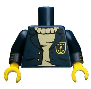 NUEVO LEGO - Torso - Serie 10 - Sea Captain x 1 Botones Dorados Ancla Bronceado Suéter - Imagen 1 de 2