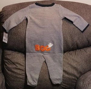 Baby Boy Size 9 Months Sleep & Play Carter's Halloween BOO! New With Tags - Picture 1 of 4