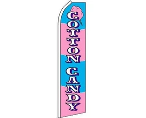 Cotton Candy Pink Blue Swooper Super Feather Advertising Marketing Flag - Picture 1 of 1