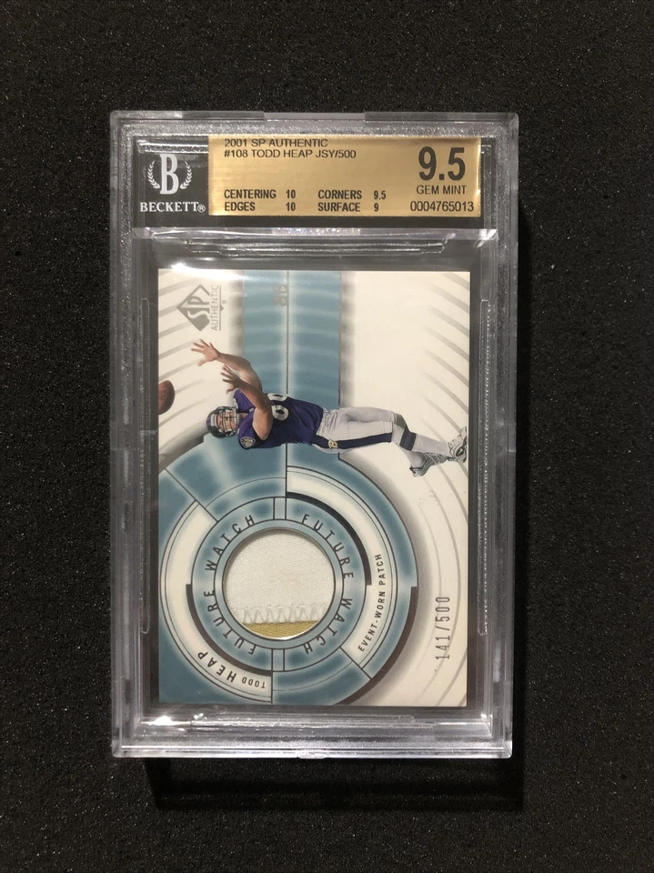2001 Upper Deck SP Authentic TODD HEAP #108 BGS 9.5 💎 GEM MINT RC 💎 141/500 - Image 1 of 2