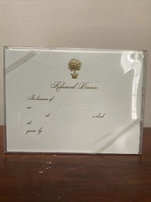 WILLIAM ARTHUR - 10 invitaciones de cena de ensayo de boda y sobres forrados, NUEVO Foto 1 de 4