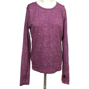 Camisa Lululemon Breeze By manga larga ll para mujer 6 jaspeada fría uva púrpura - Imagen 1 de 9