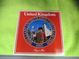 Gem Great Britain 1985 Royal Mint Issued 7 Coin Brilliant Unc Coin Set~Free Ship - Picture 1 of 7