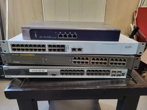 Lot Of 4 Ethernet Switches, DLink DGS3426 & DES1024, Netgear WMS5316, 3COM 4226T - Picture 1 of 5