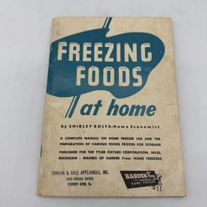 Vintage 50s Freezing Foods at Home Harder Freez Recipe Book & Owner Manual - Picture 1 of 5