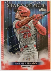 2022 Topps Chrome Stars of MLB Chrome Red Insert #SMLBC-25 Nolan Arenado 67 /75 - Picture 1 of 2