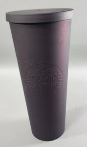 Starbucks Coffee 24 oz. Venti 2019 Halloween Matte Plum Tumbler -No Straw - Picture 1 of 7