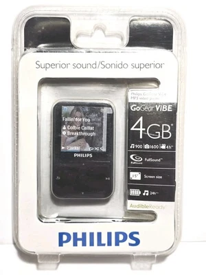 Philips GoGear ViBE 4 GB Black Digital MP3 Video Media Player 2010 NEW SEALED  - Image 1 of 4
