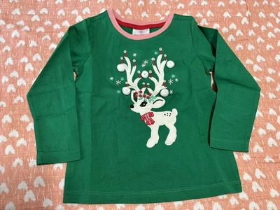 Hanna Andersson Reindeer Long Sleeve Shirt - Size 100/4 - New With Tags - Image 1 of 2