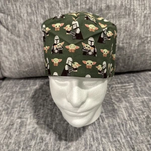 Scrub Cap Baby Yoda Grogo Star Wars Mandalorian Green - Picture 1 of 5