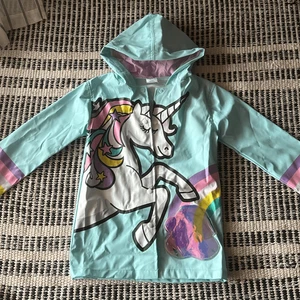 Abrigo de Lluvia Addie & Tate Talla 4/5 Niñas Unicornio Azul Claro - Imagen 1 de 7