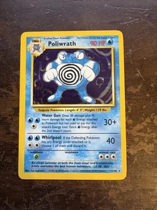 Poliwrath 13/102 Pokemon Base Set Holo Rare Card - Picture 1 of 2