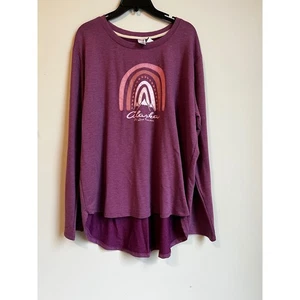 Prairie Mountain Alaska The Last Frontier Graphic Long Sleeve Top Women's 2X NWT - Picture 1 of 5